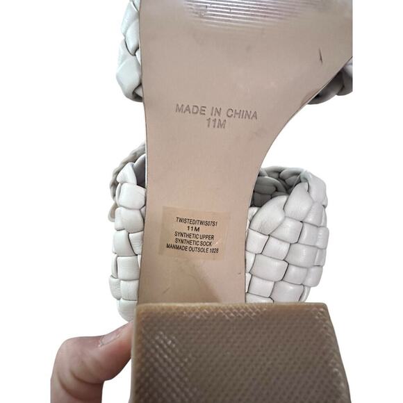 Steve Madden Women's Cream Beige Braided Twisted Heels Size 11M - Picture 10 of 10